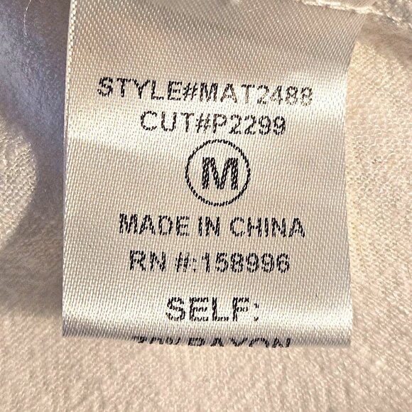 Aaron & Amber Womens Linen Maxi Shirt Dress Ivory M Coastal  Minimalist  Resort - Picture 11 of 16